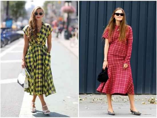 格子裙与鞋的默契搭档 穿出你的季节表情
